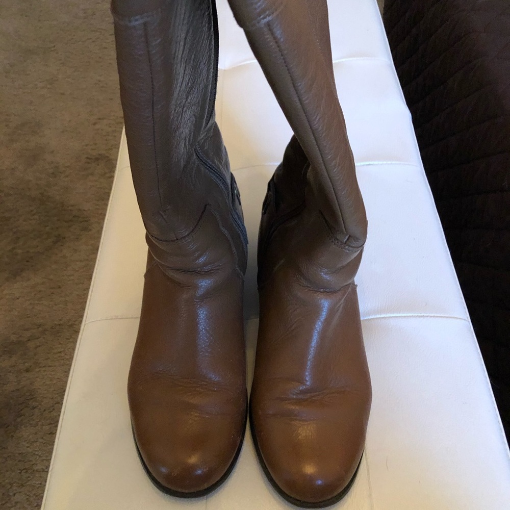 Size 10 tan riding boots wide calf